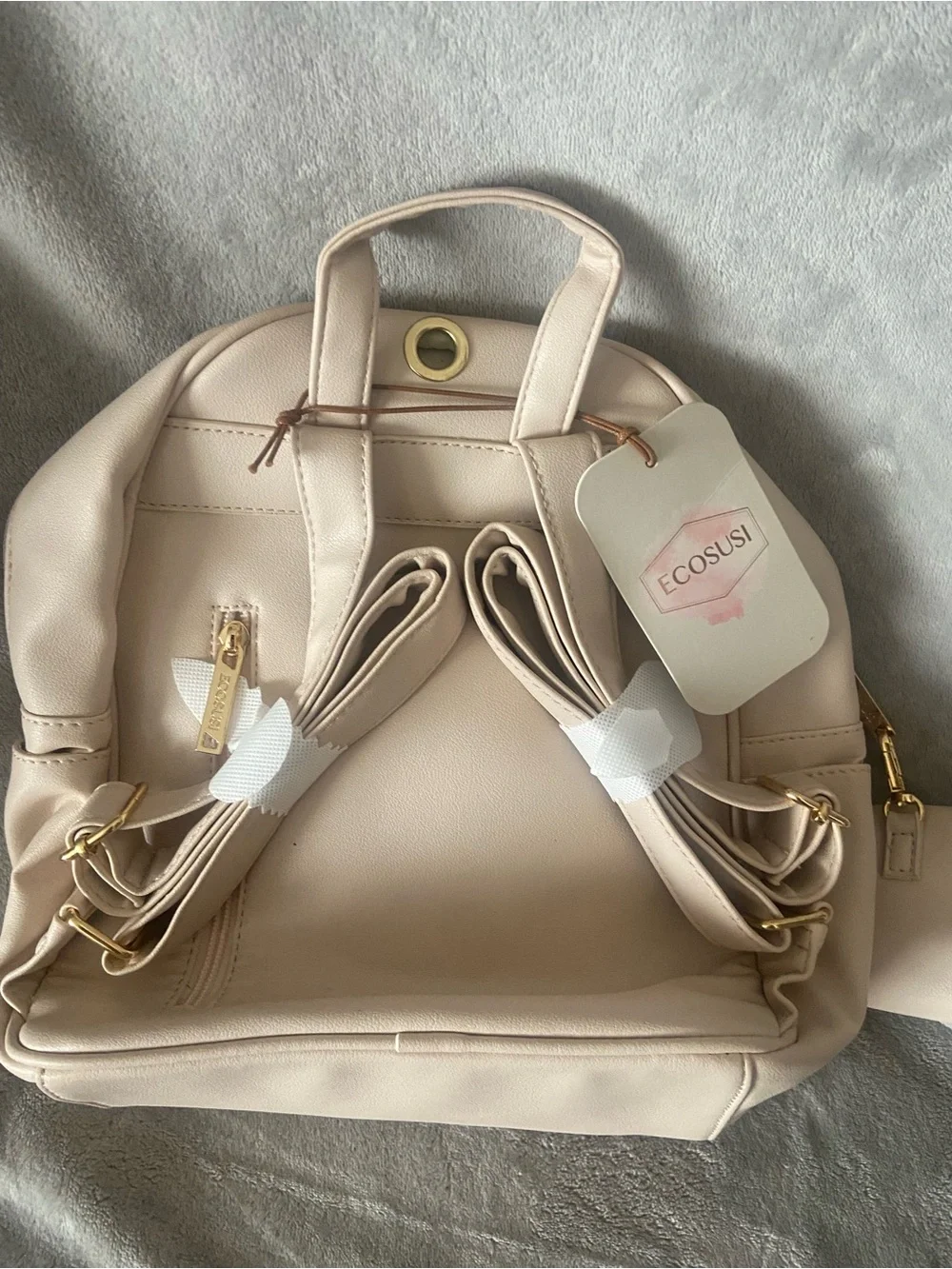ECOSUSI pale pink Mini Bow Accent Backpack with wallet . New with tags!